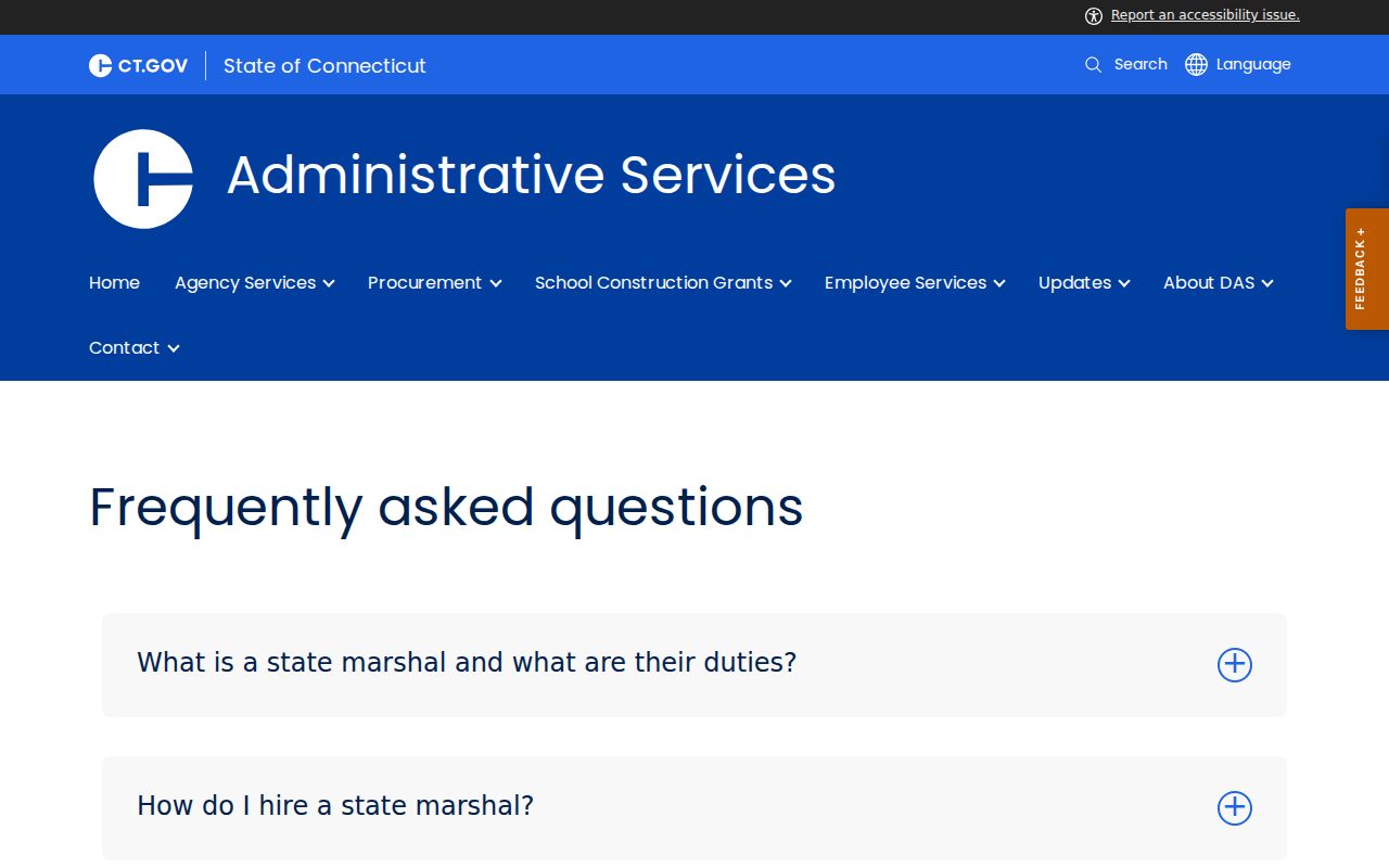 Connecticut bench warrant and civil capias service distinction from the State Marshal Commission